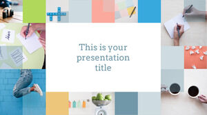 Pătrate Cool. Șablon PowerPoint gratuit și temă Google Slides