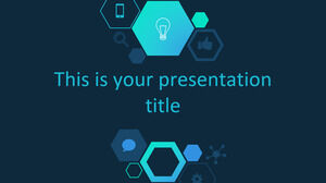 Altıgen Teknoloji Ücretsiz PowerPoint Şablonu ve Google Slaytlar Teması