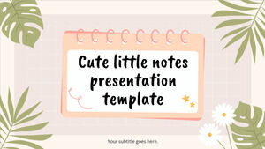 Cute Little Notes, thème de diapositives gratuites.