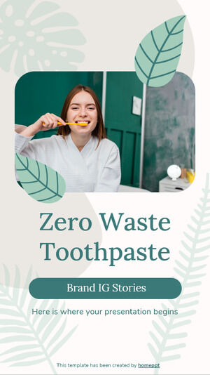 Pastă de dinți Zero Waste Brand IG Stories