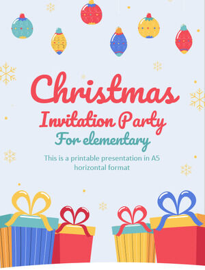 Christmas Party Invitations for Elementary