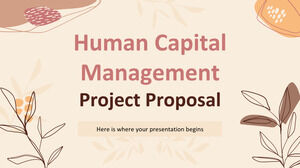 Propunere de proiect de management al capitalului uman