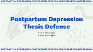 Soutenance de thèse sur la dépression post-partum
