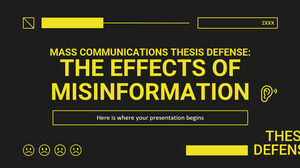 Apărarea tezei de comunicare în masă: Efectele dezinformarii