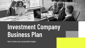 Plan d'affaires de la société d'investissement