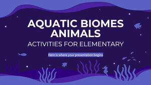 Biomuri acvatice Animale Activități pentru elementar