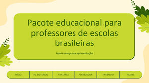 Pacchetto di istruzione scolastica brasiliana per insegnanti
