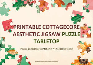 可打印的 Cottagecore 美学拼图桌面
