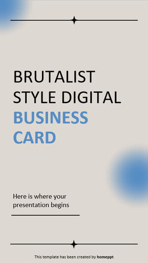 Brutalistische Art-Digital-Visitenkarte