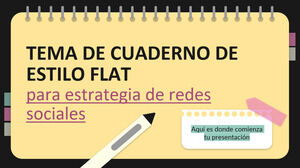 Flat Style Notebook Theme Social Media Strategy