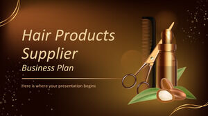 Plano de negócios do fornecedor de produtos para cabelo