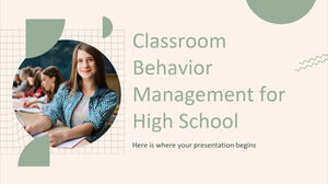 Verhaltensmanagement im Klassenzimmer für die High School