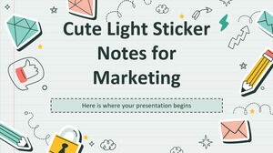 Notas adesivas de luz fofas para marketing