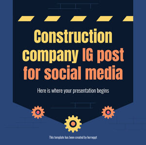 Postagem do IG da empresa de construção para mídias sociais