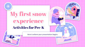 Mein erstes Schneeerlebnis - Aktivitäten für Pre-K