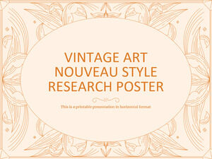 Poster de cercetare în stil Art Nouveau de epocă