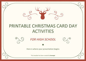 고등학교를 위한 인쇄 가능한 크리스마스 카드의 날 활동