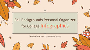 Organizator personal de fundaluri de toamnă pentru infografică de colegiu
