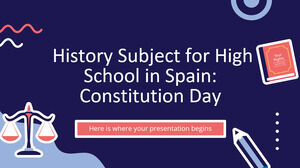 Geschichtsfach für das Gymnasium in Spanien: Tag der Verfassung