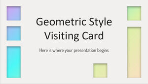 Cartão de visita de estilo geométrico
