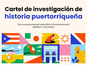 푸에르토리코 역사 연구 포스터