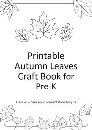 Книга для печати «Осенние листья» для Pre-K