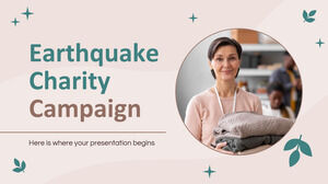 Erdbeben-Wohltätigkeitskampagne