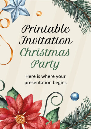 印刷可能な招待状のクリスマス パーティー