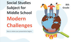 Materia di studi sociali per la scuola media - 8 ° grado: sfide moderne