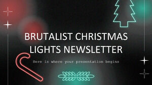 Информационный бюллетень Brutalist Christmas Lights
