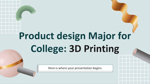 Product Design Major per il college: stampa 3D