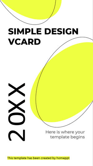 Basit Tasarım vCard