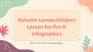 Pre-K 인포그래픽을 위한 가을 잎 스티커 레슨