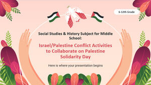 Matéria de Estudos Sociais e História para o Ensino Médio - 6ª a 12ª série: Atividades de Conflito Israel/Palestina para Colaborar no Dia de Solidariedade à Palestina