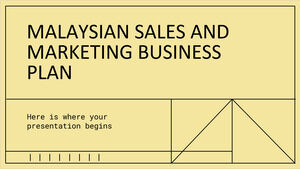 Plan d'affaires malaisien des ventes et du marketing