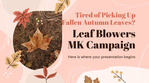 ¿Cansado de recoger las hojas de otoño caídas? Campaña MK de sopladores de hojas