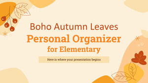 Boho Autumn Leaves Personal Organizer untuk SD