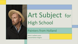 Materia de arte para la escuela secundaria: pintores de Holanda