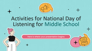 Activities for National Day of Listening for Middle School