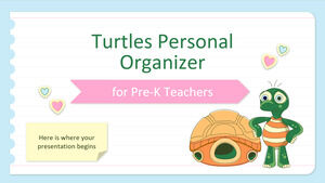 學前班教師的海龜個人組織者