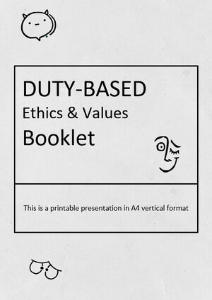 Broszura dotycząca etyki i wartości opartych na obowiązkach