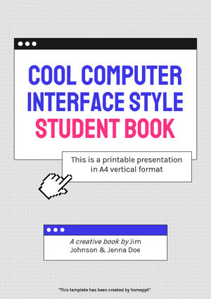 Livro do aluno de estilo de interface de computador legal