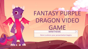 Fantasy Purple Dragon Video Game Minitheme