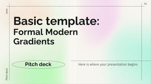 Modello di base: Pitch Deck con gradienti moderni formali