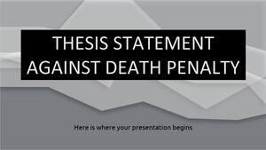 Déclaration de thèse contre la peine de mort