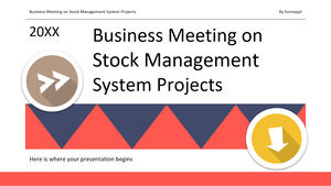 Întâlnire de afaceri pe proiecte de sistem de management al stocurilor