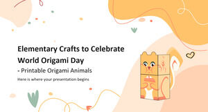 庆祝世界折纸日的初级工艺品 - 可打印的折纸动物