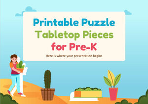 Pre-K 可印刷桌面拼圖