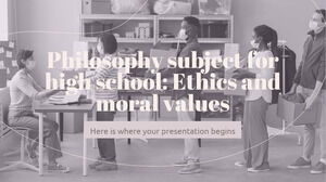 Философский предмет для старшей школы: этика и моральные ценности