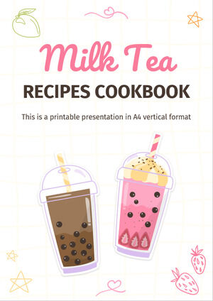 Livro de receitas de chá com leite